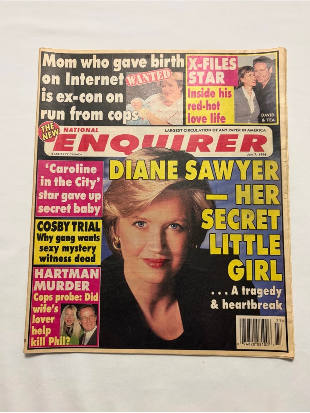 Vintage July 1998 The New National Enquirer “Diane Sawyer” Issue